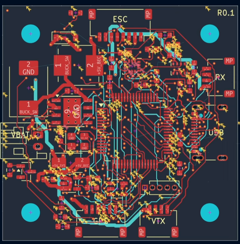 Schematic source sheet for a drone flight controller